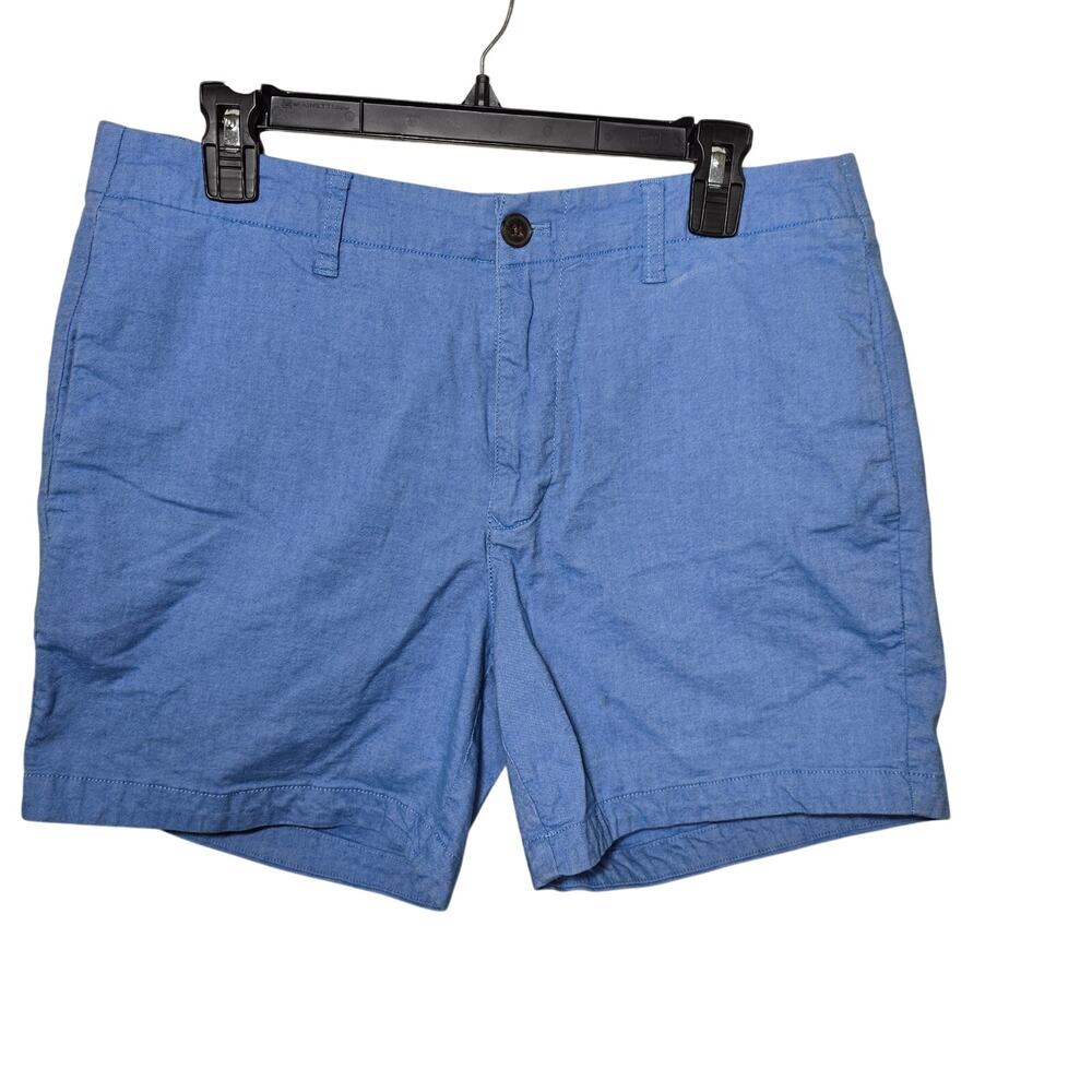 Bonobos Shorts Mens Medium Blue Stretchy Waistband 5" Inseam 34" Waist 11" Rise